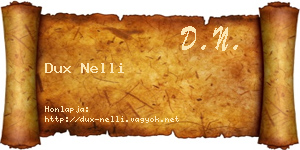 Dux Nelli névjegykártya